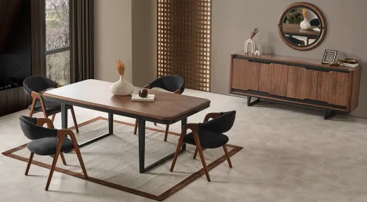 Product img 2, Bronz Ceviz Modern Yemek Odası Takımı